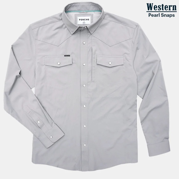 Chemise Simms Fishing Big Sky SS - Denim Bleu Clair - Taille L - UPF Protection - NEUF